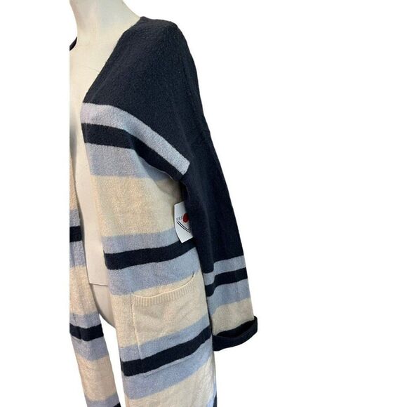 Ladies Long Cozy Striped Duster Oversized Cardigan Sweater NWT Freshman 1996 - Picture 3 of 7